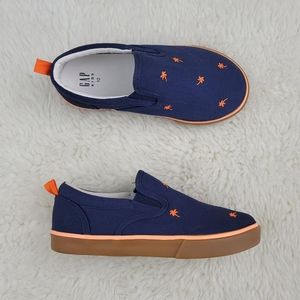 Gap Kids Embroidered Palm Trees Canvas Slip On Shoes Sz 12